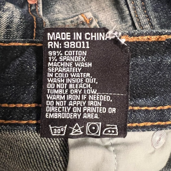 New Hustle Gang Men’s Denim Shorts. Size 42 Montego Wash 98011 Fisher Hip style - Picture 10 of 12